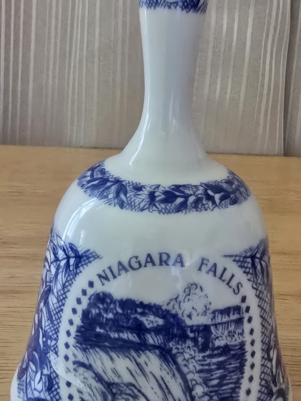 Blue and White Porcelain Niagara Falls Decorative Bell